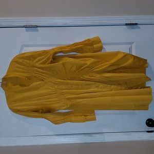 Oversize abstract ruched shirt dress